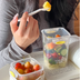 Salad Cup Light Food Fat Reduction Portable Take-out Cup Double-layer Lunch Box Yogurt Cup Oatmeal Cup Milkshake Cup - Minihomy