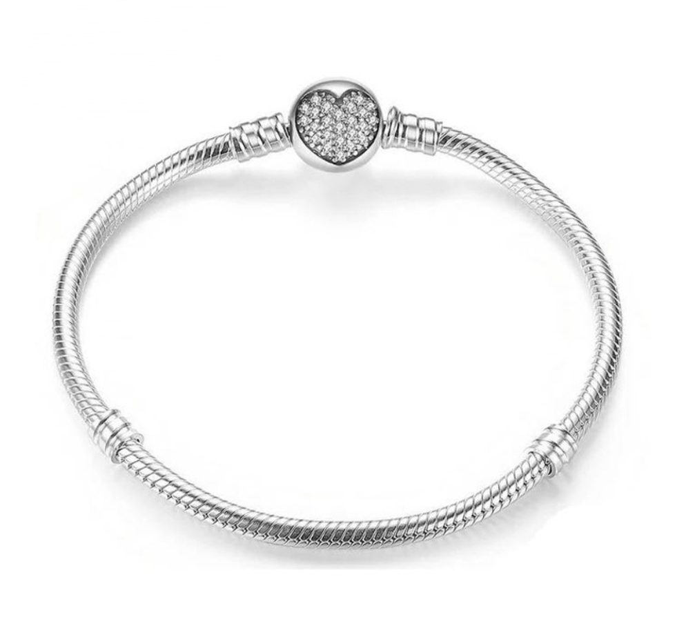 Sparkling Heart Clasp Bracelet - Minihomy