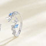 Whale Butterfly Couple Ring Girl