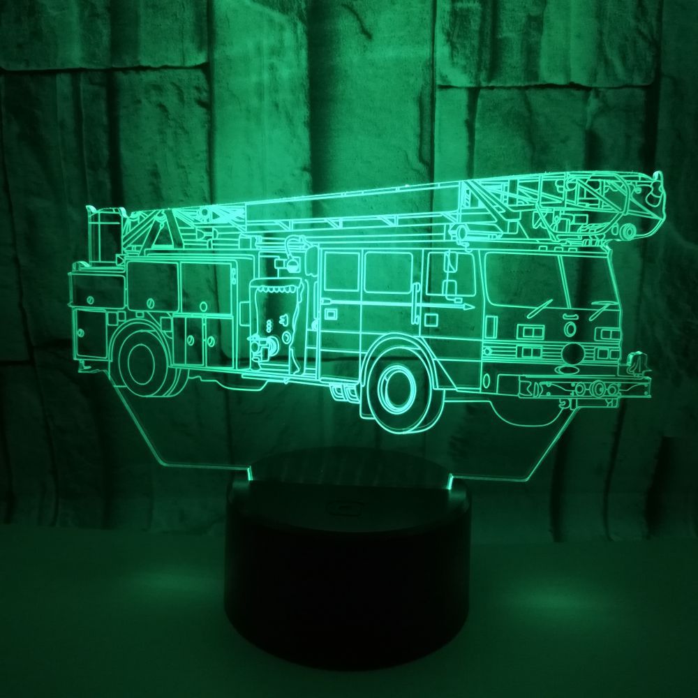 Fire engine 3D light touch color - Minihomy