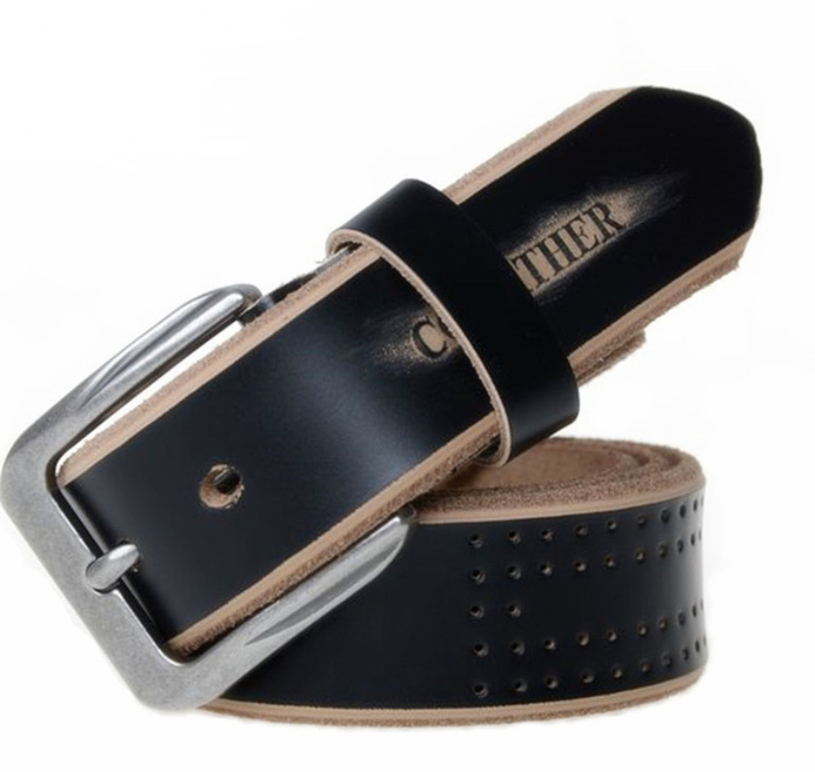 Men's Genuine Leather Belt - Casual Dress Belt for Jeans & Pants - Minihomy