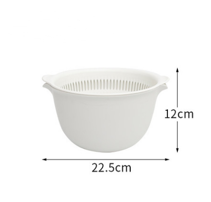 Double sink dish drain basket kitchen panning wash fruit basket - Minihomy