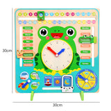 Montessori Wooden Toys Baby Weather Season Calendar Clock Time CognitionToys For Children - Minihomy