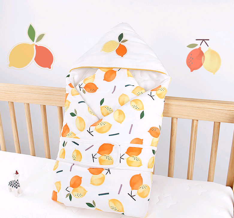 Baby holding autumn and winter newborn belt wrapped cotton newborn thickening blanket - Minihomy