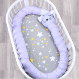 Crib bed surrounded by cotton four seasons universal children anti-collision summer breathable elliptical bed baby - Minihomy