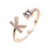 Adjustable 26 Initial Letter Ring Fashion Jewelry For Women - Minihomy