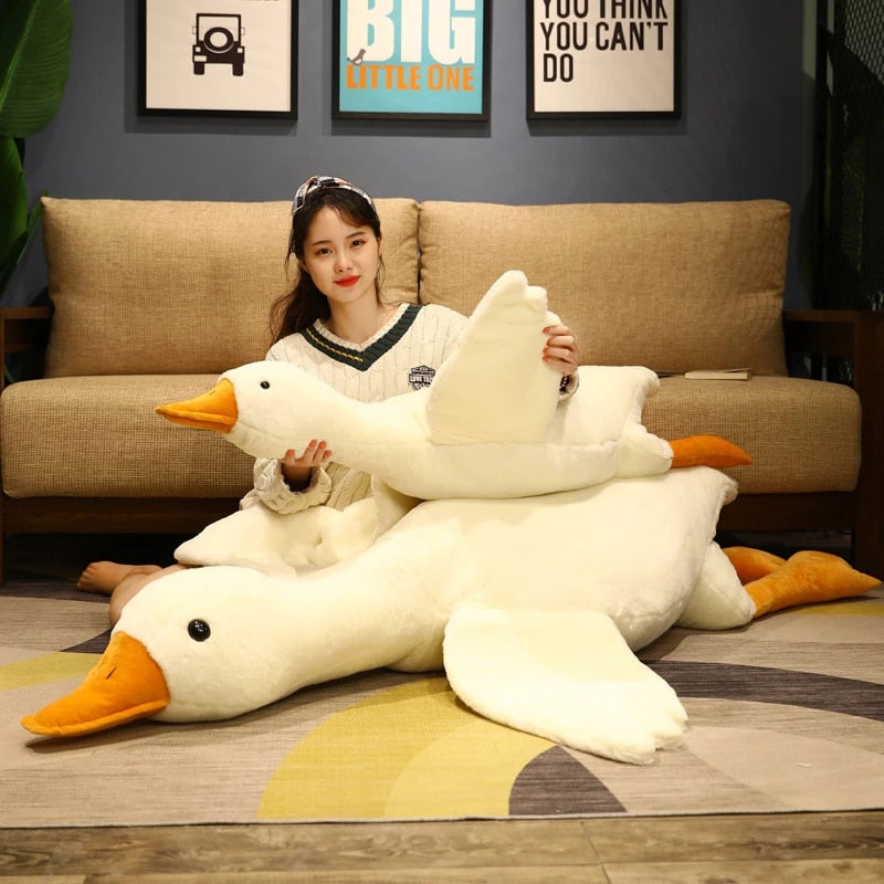 Big White Goose Doll Pillow Children's Plush Toys - Minihomy