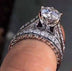 Platinum-plated zircon-plated couple ring - Minihomy