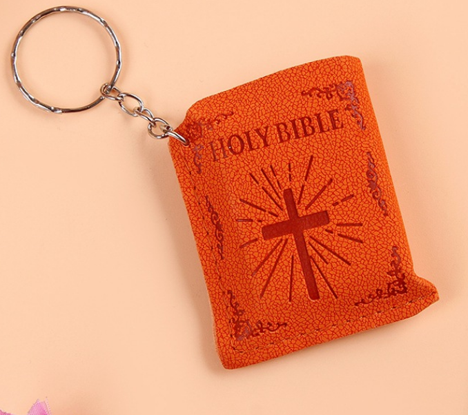 Mini HOLY Bible Keychain Religious Christian Jesus Cross Key Chain Women Prayer God Bless Gift Souvenirs Keyring - Minihomy