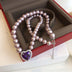 Purple Pearl Love Necklace Net Red Diamond Chain