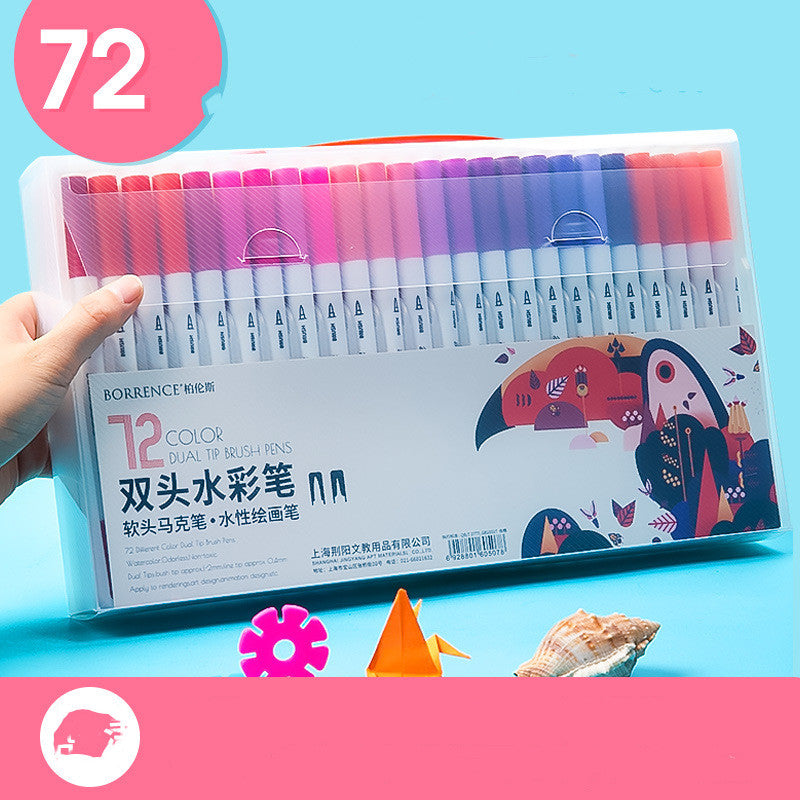 Watercolor Pen Set Primary School Students Soft-tip Colored Pens