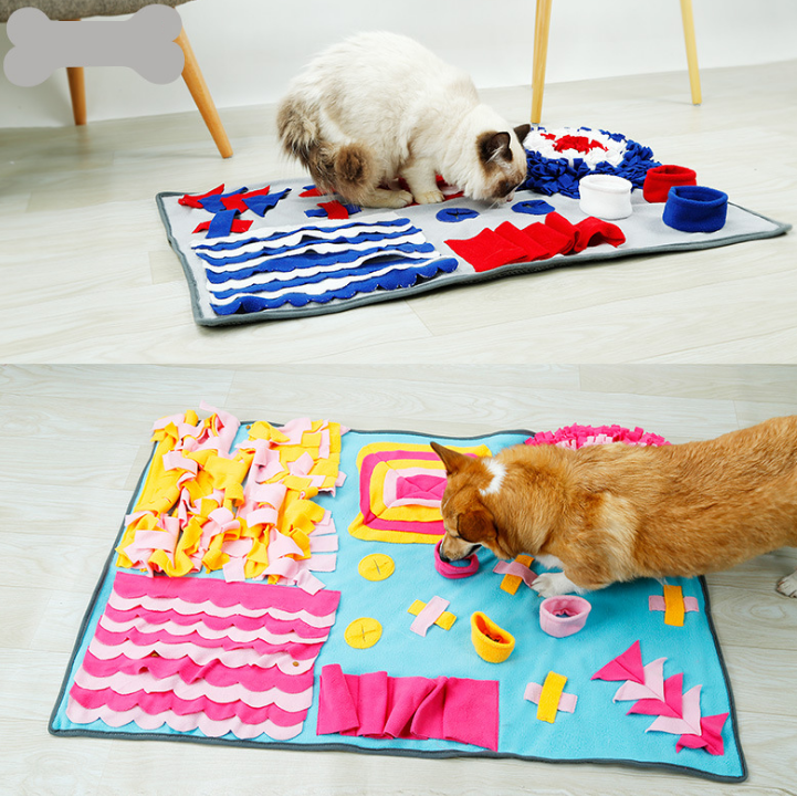 Pet Sniffing Pad Training Blanket Feeding Mat Dog Foraging Skills Toys Pet Activity Training Blanket - Minihomy