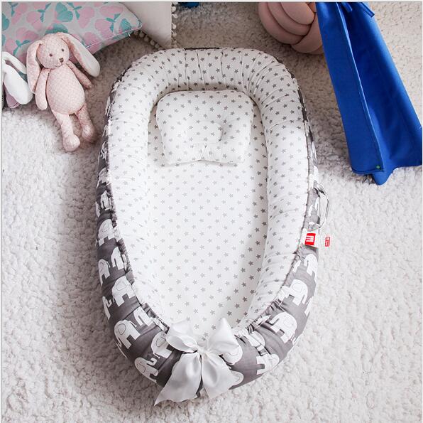 Baby Removable and Washable Bed Crib Portable Crib Travel Bed for Children Infant Kids Cotton Cradle - Minihomy