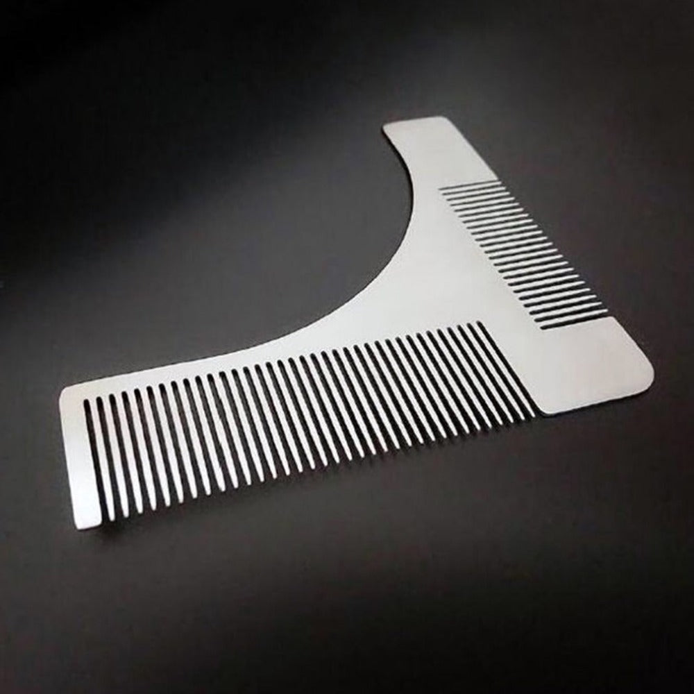 Beard Styling Template Grooming Tool Beard Brush Stainless Steel - Minihomy