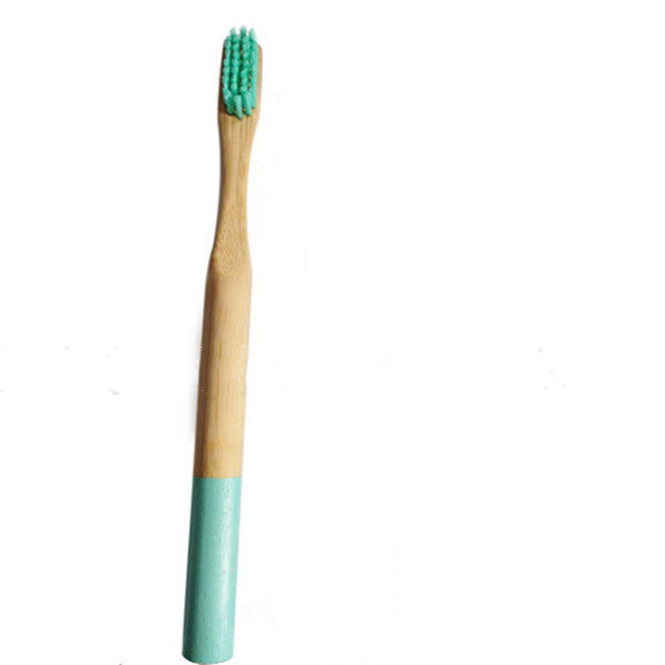 Natural round handle bamboo toothbrush - Minihomy