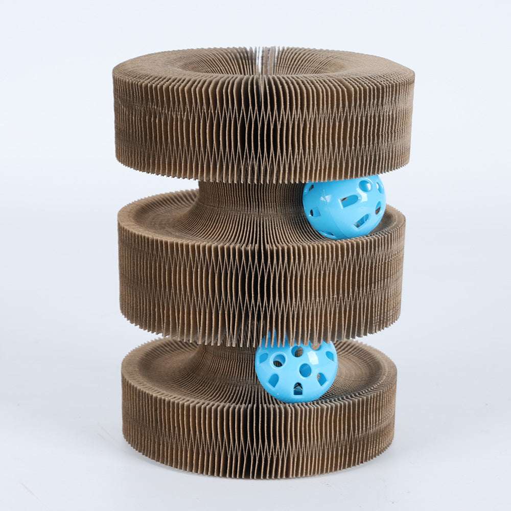 Magic Organ Foldable Cat Scratch Board Toy With Bell - Minihomy