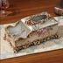 European-style Fruit Plate Three-piece Coffee Table Decoration Ashtray Tissue Box Set - Minihomy