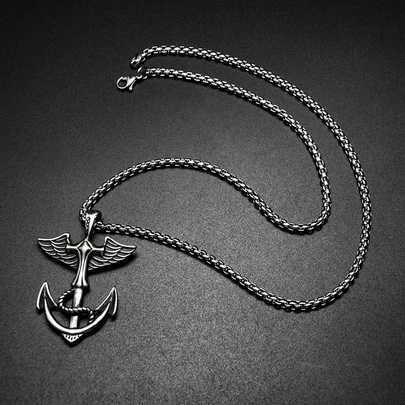 Men's Retro Titanium Steel Punk Cross Pendant - Minihomy