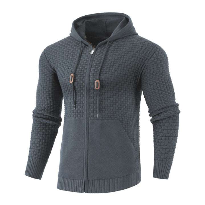 Four Seasons Knitting Zipper sports Hoodies with Pockets - Minihomy