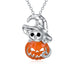 Halloween Jewelry Pumpkin Necklace 925 Sterling Silver Cat Necklace for Girls Women Birthday Christmas Halloween Jewelry Gifts - Minihomy