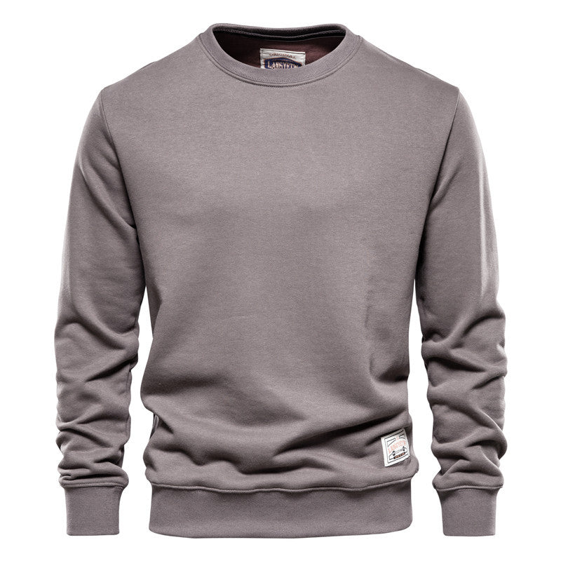 Men's Loose Round Neck Men's Sweater Solid Color Casual - Minihomy