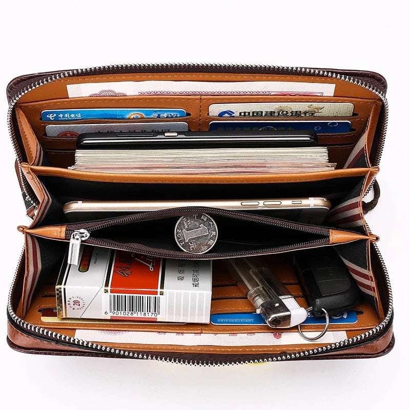 Large Capacity Men's Business Casual Long Wallet - Minihomy