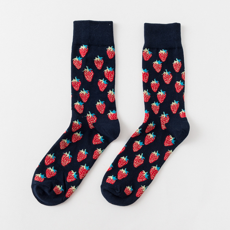 Happy tube socks fruit banana men's and women's socks - Minihomy