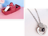 Valentine's Day Gifts Metal Rose Jewelry Gift Box Necklace For Wedding