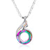 Colorful crystal peacock gradient clavicle chain - Minihomy