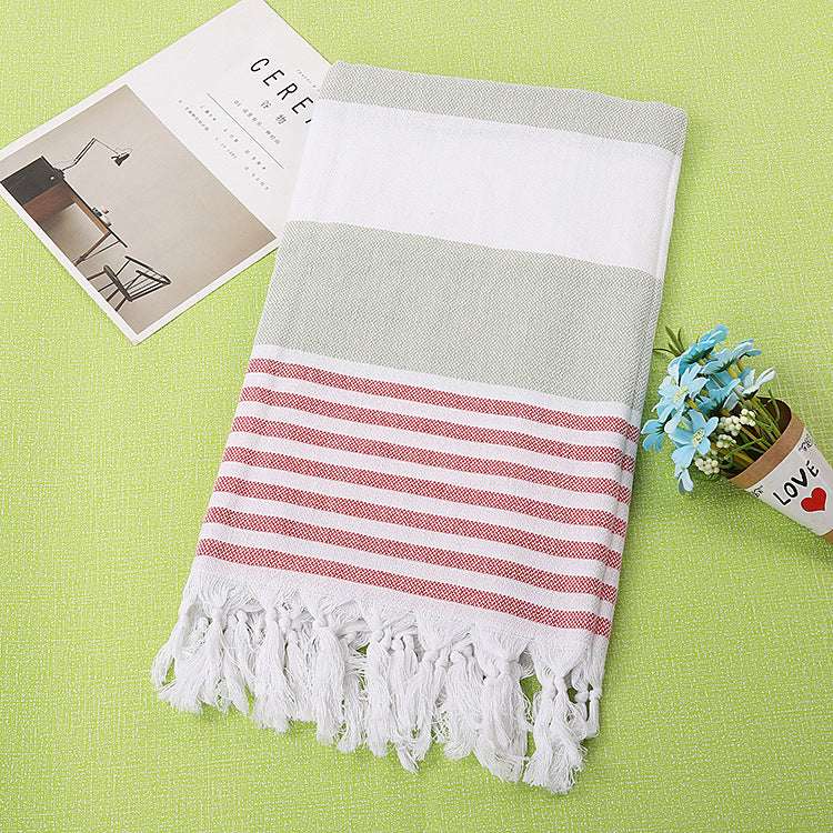 Cotton striped beach towel - Minihomy