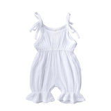 Newborn Toddler Baby Girls Sleeveless Solid Romper Jumpsuit Outfit - Minihomy