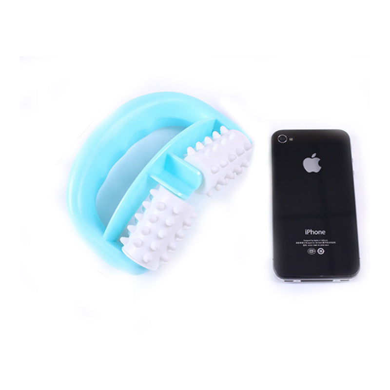 Plastic Manual Roller Massager Double Wheel Massager Round Hand Massager - Minihomy