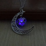 Hollow Moon & Heart Choker Necklace - Minihomy