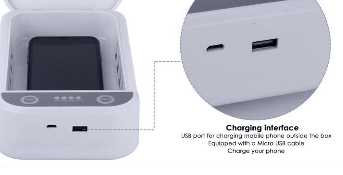 Mobile phone sterilizer sterilizing ozone home - Minihomy