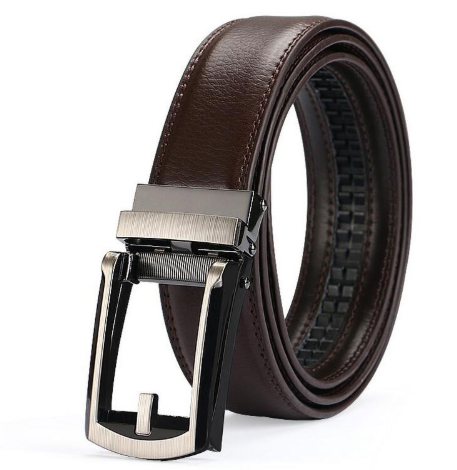 Men's Leather Belt with Fake Pin Buckle - Comfortable & Stylish - Minihomy