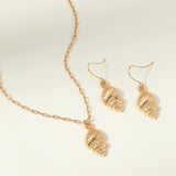 Natural pearl shell starfish set chain - Minihomy