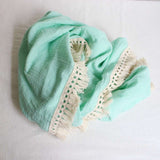 Baby Cotton Double Yarn Tassel Bath Towel - Minihomy