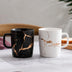 European style golden marbled ceramic cup - Minihomy