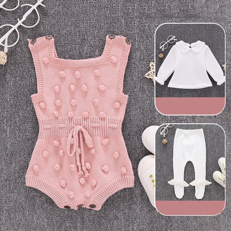 Newborn Knitted Clothes Spring Autumn Toddler Baby Girl Rompers - Minihomy