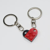 Heart Key Chain Valentines Day Gift Blocks Can Split Key Link Couples - Minihomy