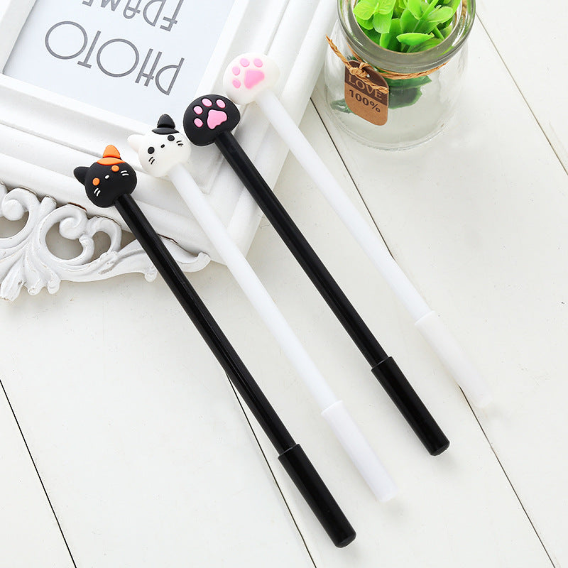 Creative cute cartoon black white cat ink pen - Minihomy