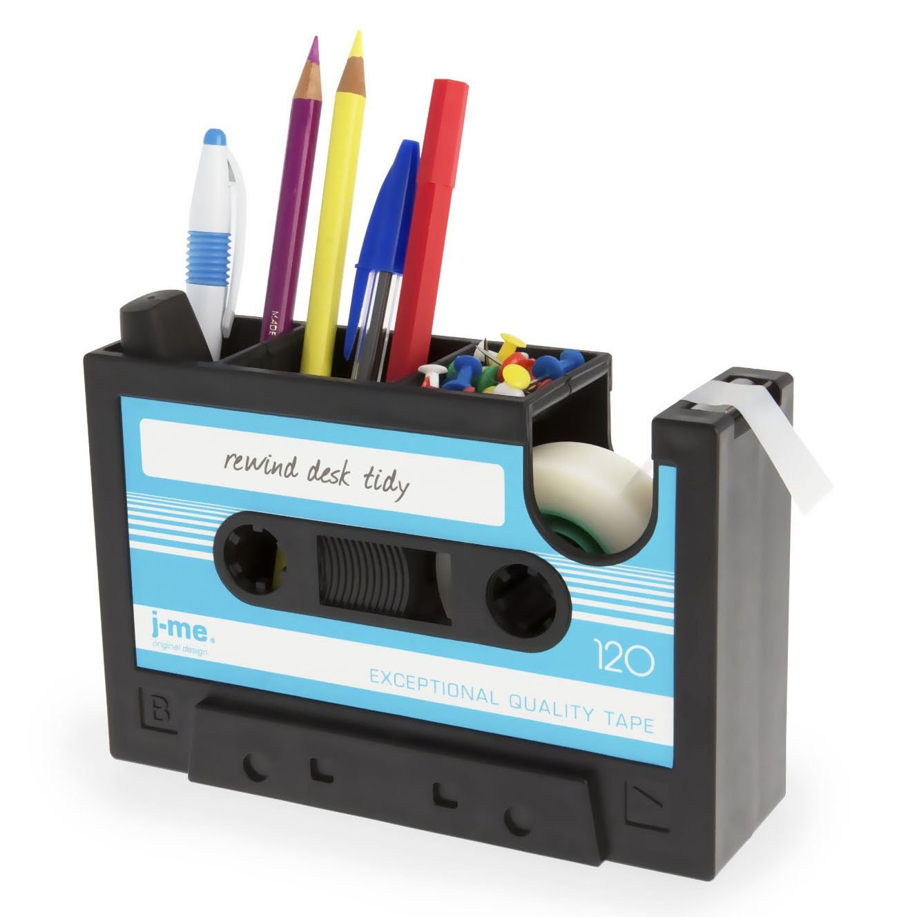 Cassette Tape Dispenser Pen Holder Vase Pencil Pot - Minihomy