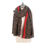 Leopard-Print Cashmere Women's Scarf Shawl: Unleash Your Wild Elegance - Minihomy