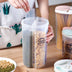 Healthy Containers Cereal Grain Dry Food Storage Tank Transparent Cover Plastic Case - Minihomy