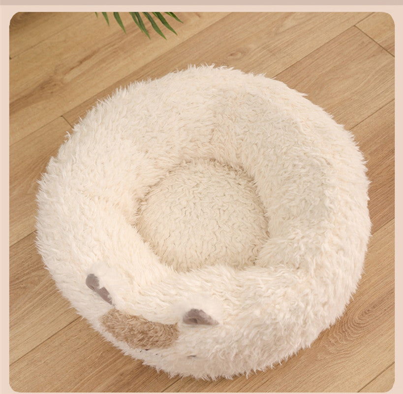 Alpaca Pet Bed Warm Plush Cat Dog Bed - Minihomy