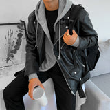 Men's Korean Style Trendy Slim-fit Motorcycle Jacket - Minihomy