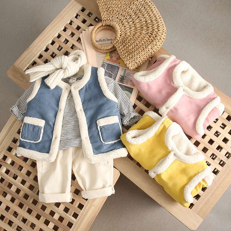 Autumn and Winter Children Lambs Waistcoats - Minihomy