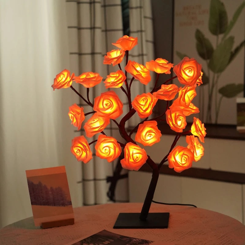 LED Tree Lamp Rose Small Tree Lamp - Minihomy