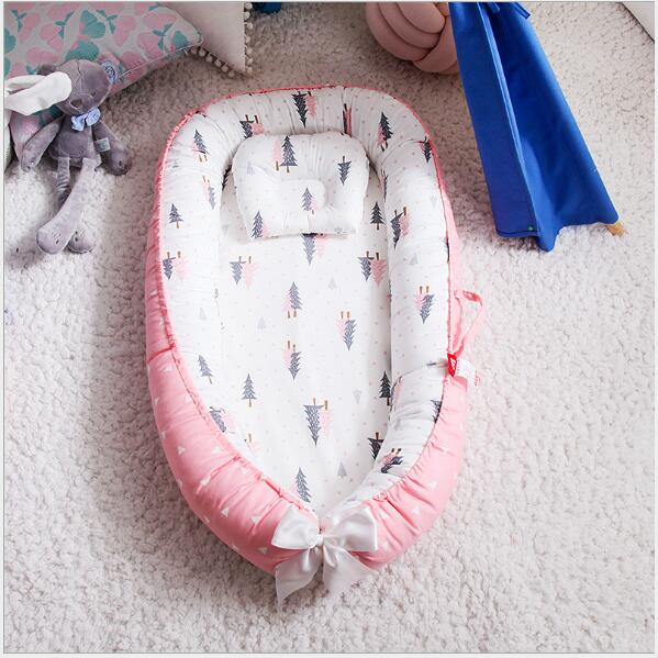 Baby Removable and Washable Bed Crib Portable Crib Travel Bed for Children Infant Kids Cotton Cradle - Minihomy