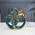 Modern Gold Green Apple Lovebirds Vase Ceramic Adornments Home - Minihomy